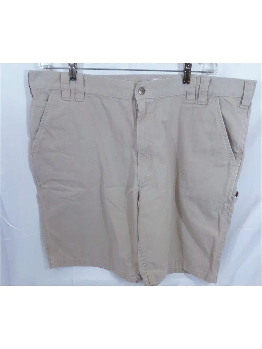CARHARTT Rugged Flex Relaxed Fit Canvas Cargo Work Shorts Beige 44
